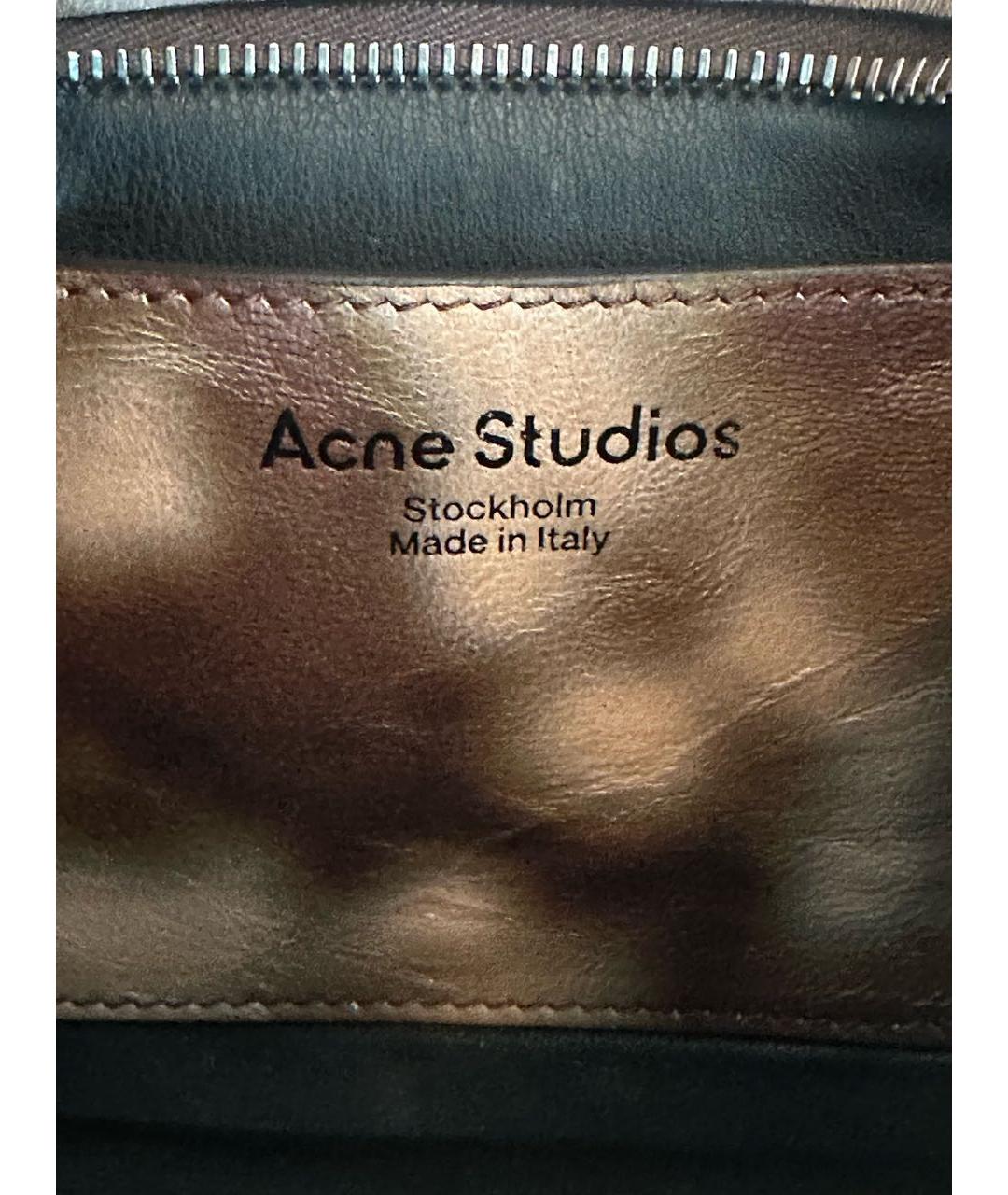 ACNE STUDIOS Коричневая кожаная сумка тоут, фото 6