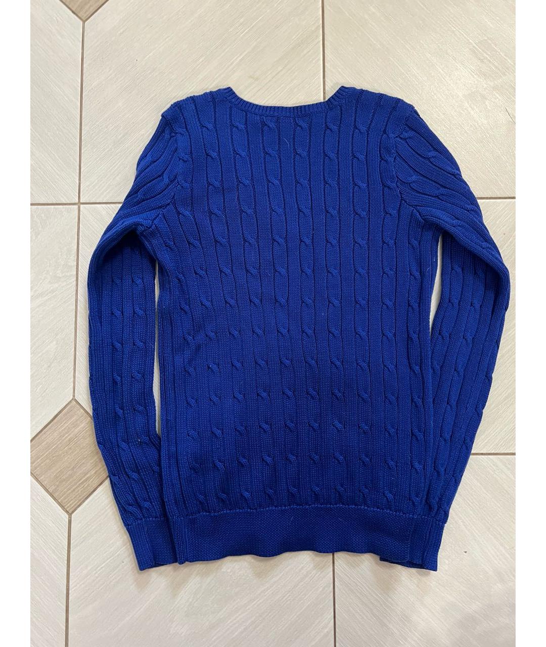 RALPH LAUREN Синий хлопковый джемпер / свитер, фото 2