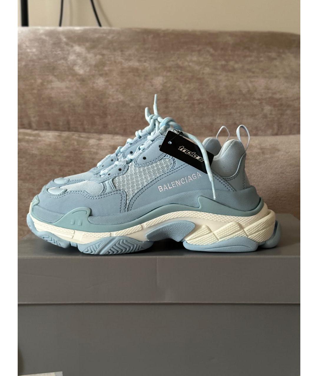 BALENCIAGA Голубые кроссовки, фото 8