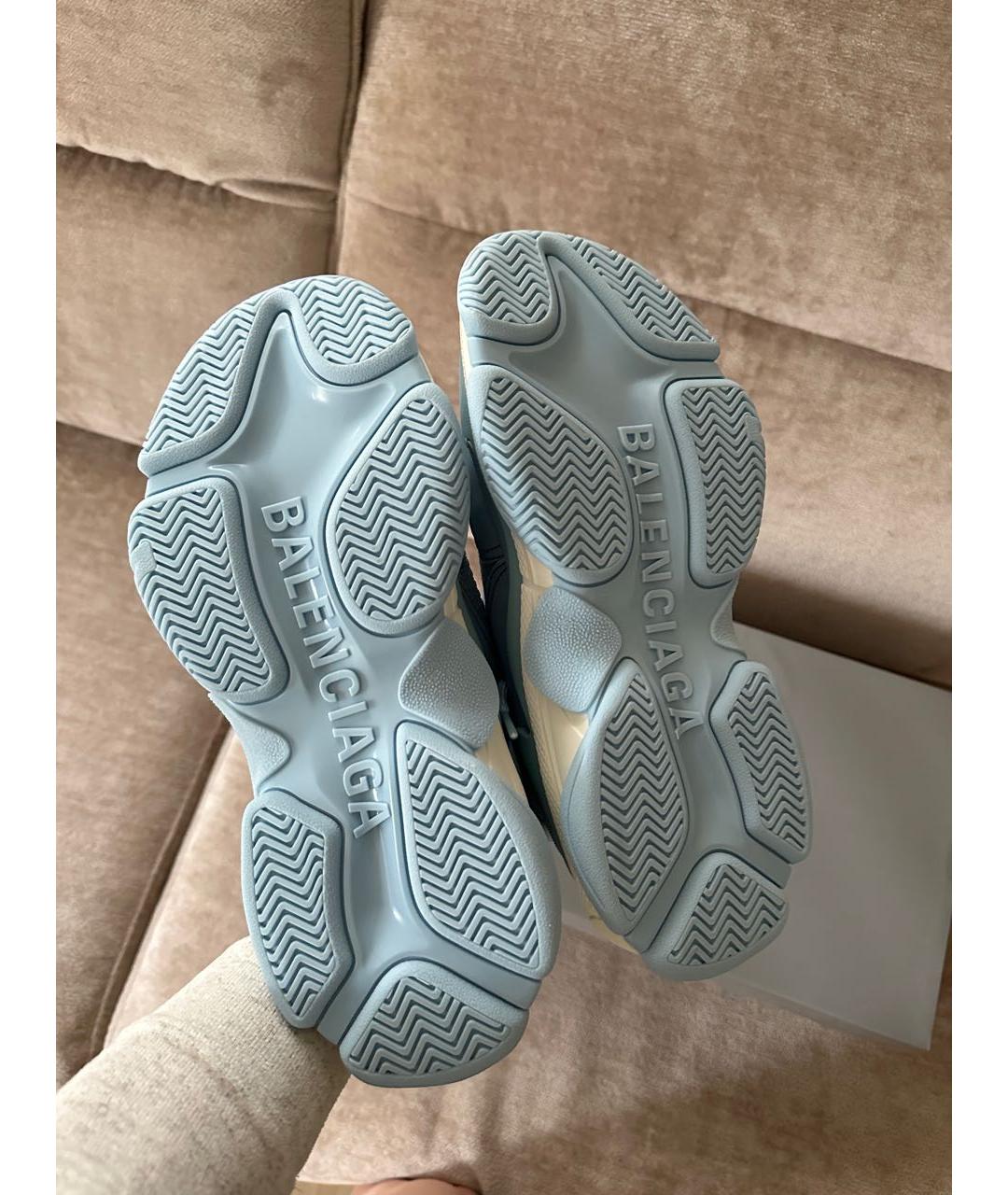 BALENCIAGA Голубые кроссовки, фото 5