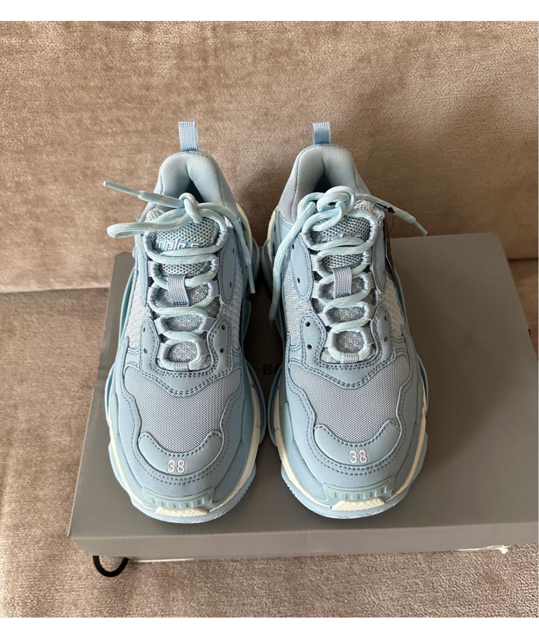 BALENCIAGA Голубые кроссовки, фото 2
