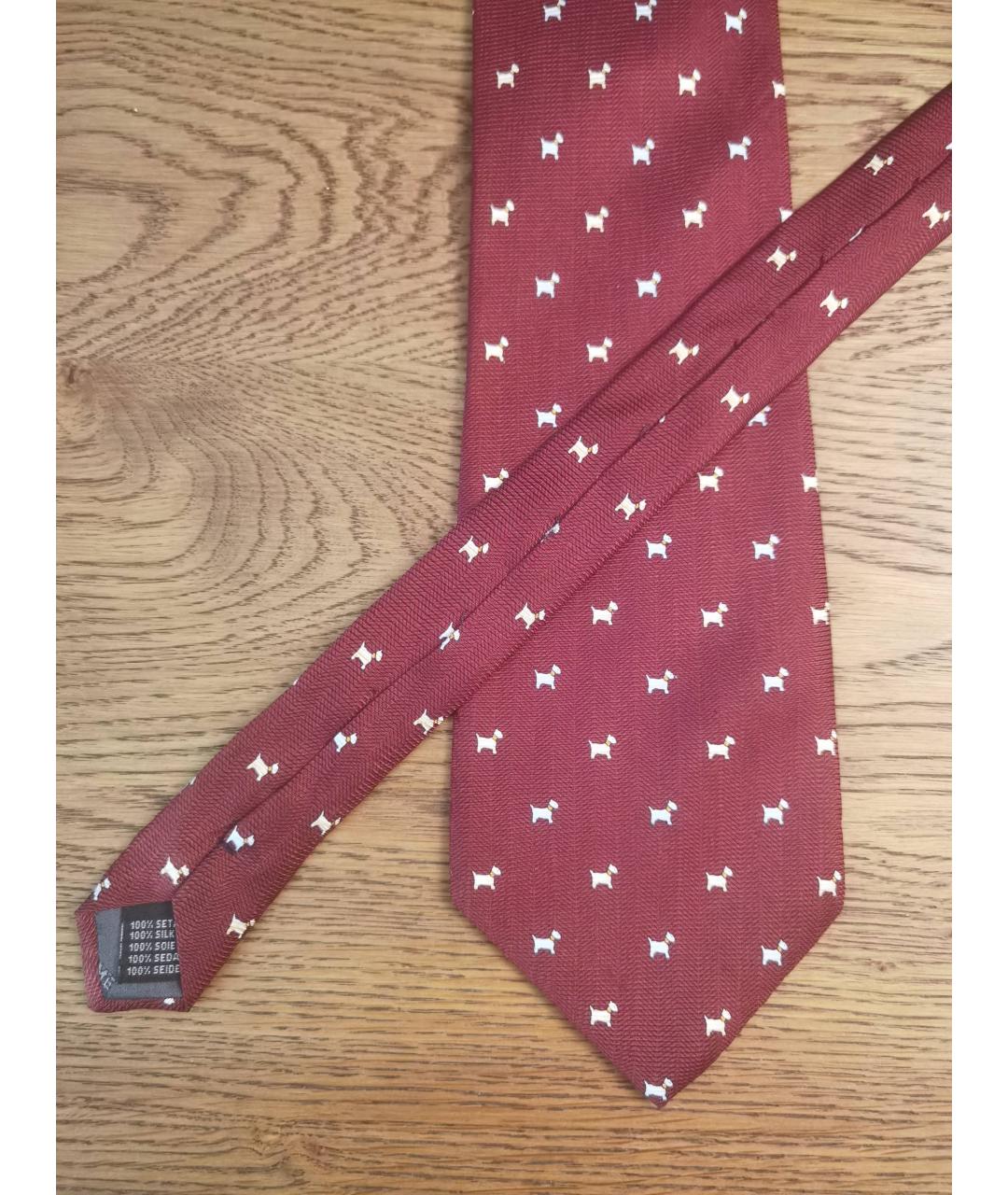 SONIA RYKIEL VINTAGE Бордовый шелковый галстук, фото 8