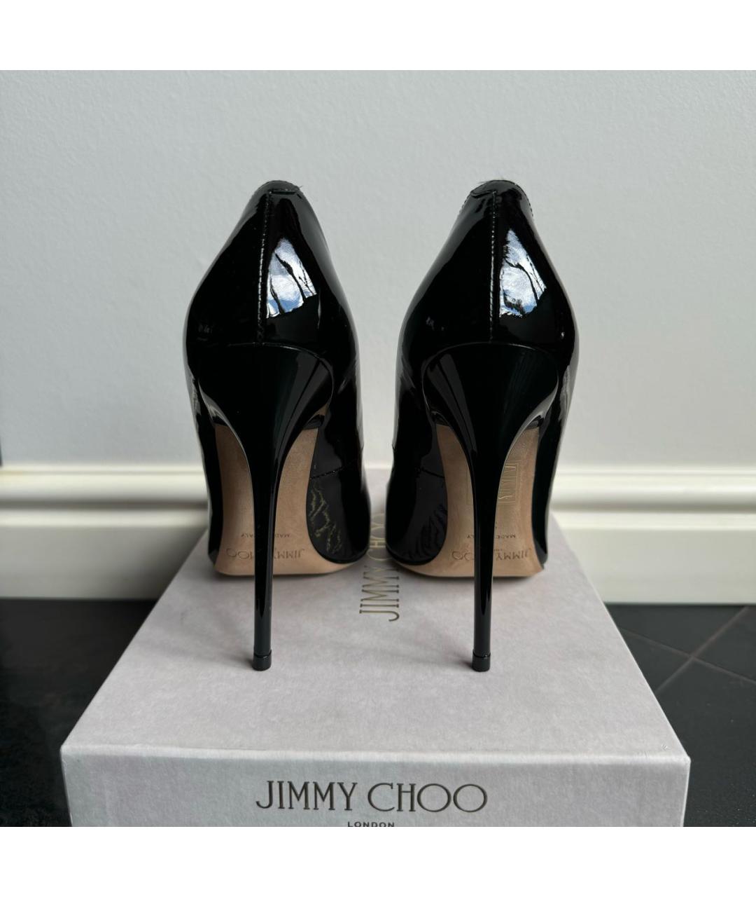 JIMMY CHOO Черные кожаные туфли, фото 4