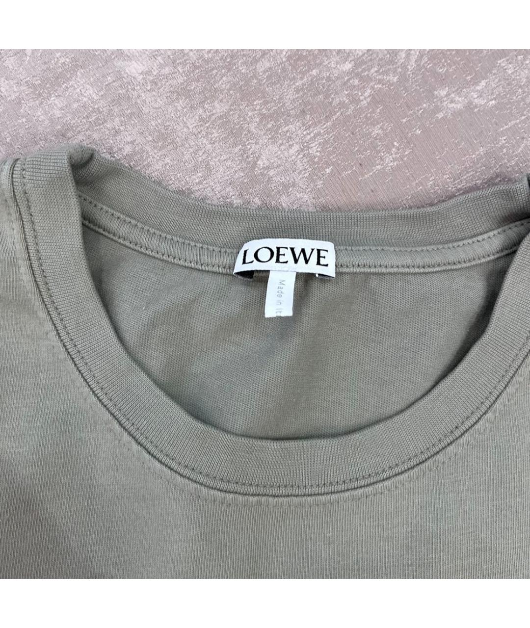 LOEWE Хаки футболка, фото 3