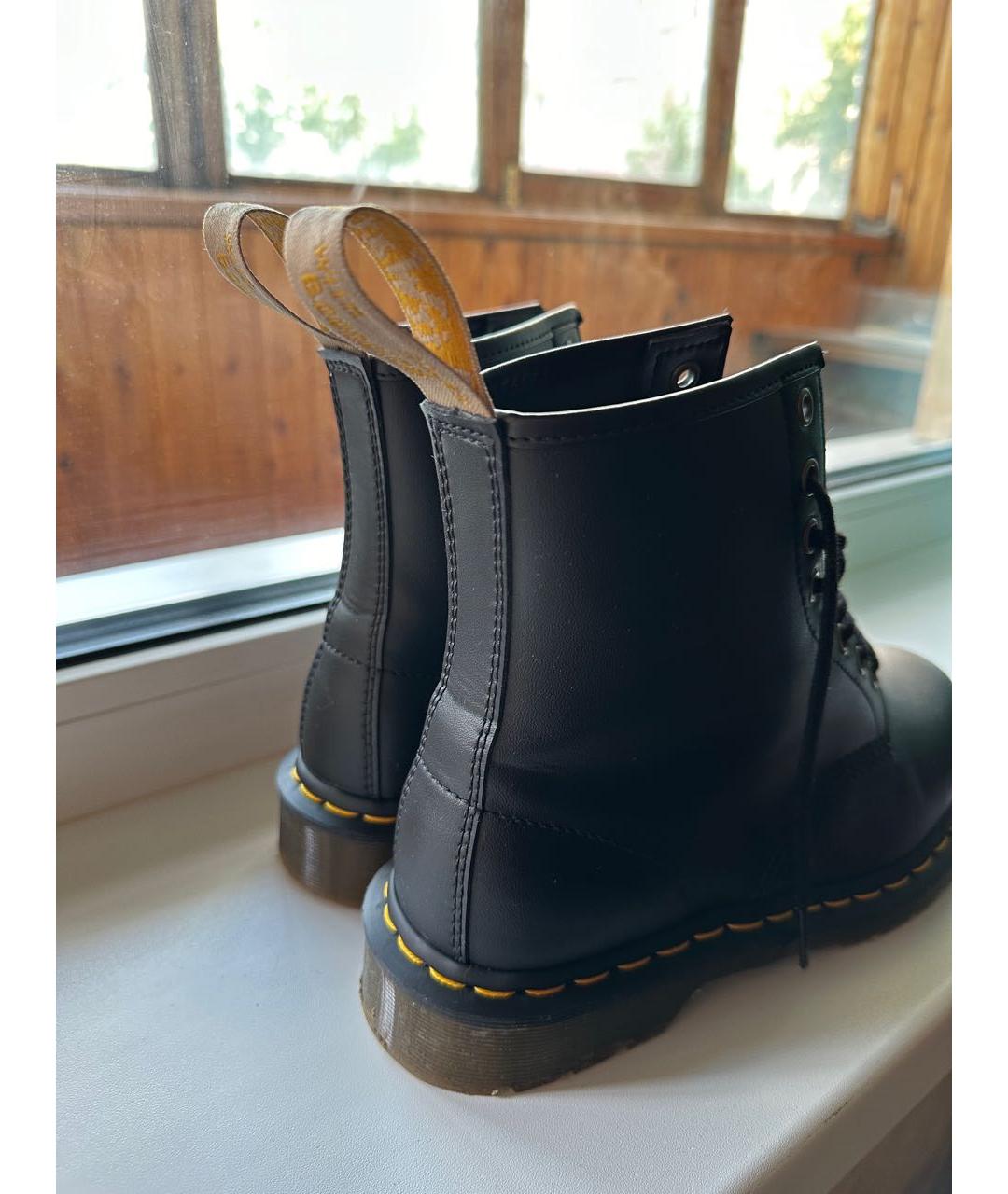 DR. MARTENS Черные ботинки из искусственной кожи, фото 3