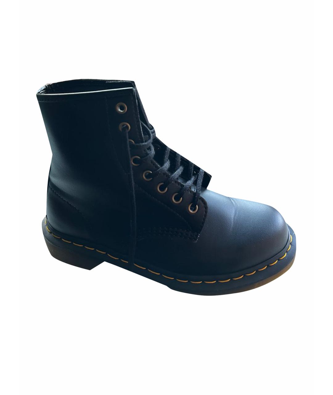 DR. MARTENS Черные ботинки из искусственной кожи, фото 1