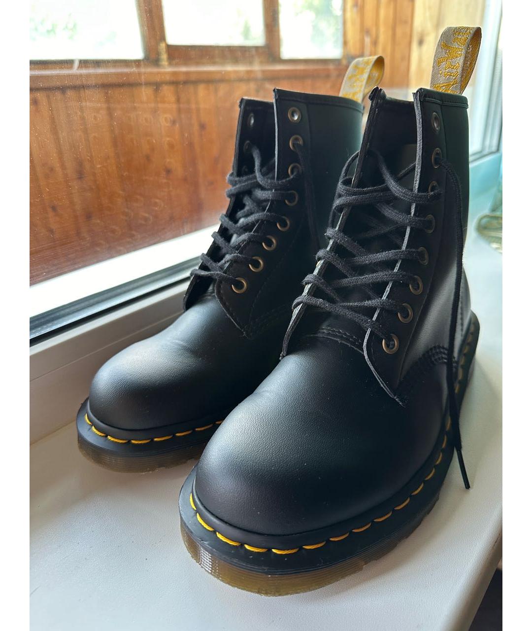 DR. MARTENS Черные ботинки из искусственной кожи, фото 5