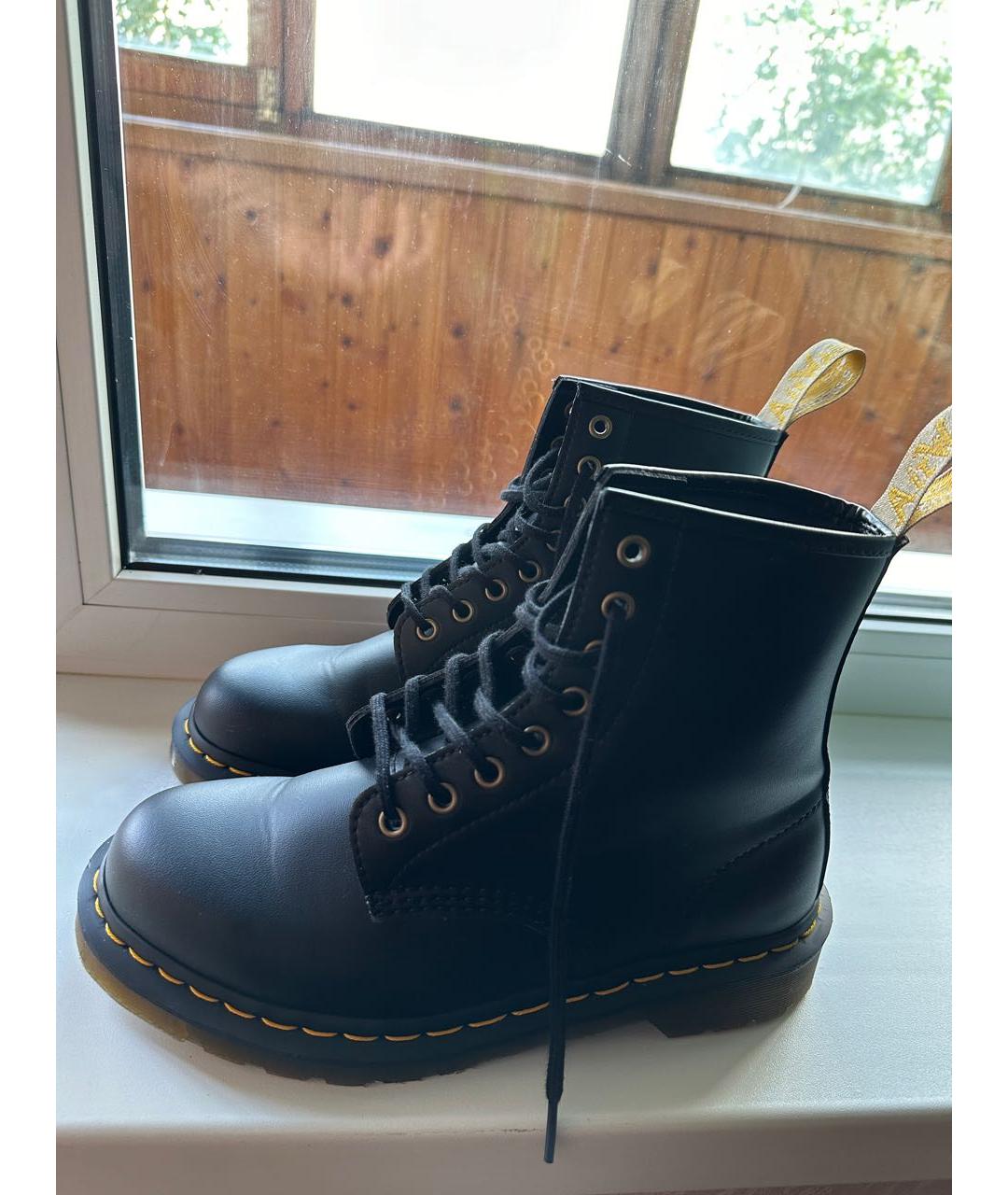 DR. MARTENS Черные ботинки из искусственной кожи, фото 7