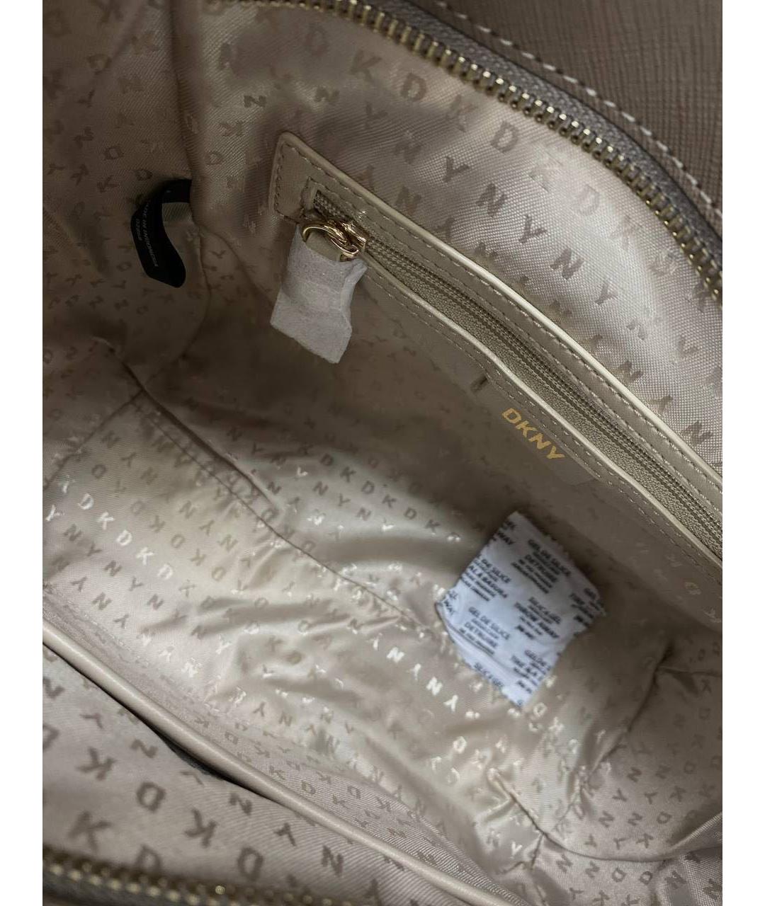 DKNY Хаки сумка с короткими ручками, фото 4