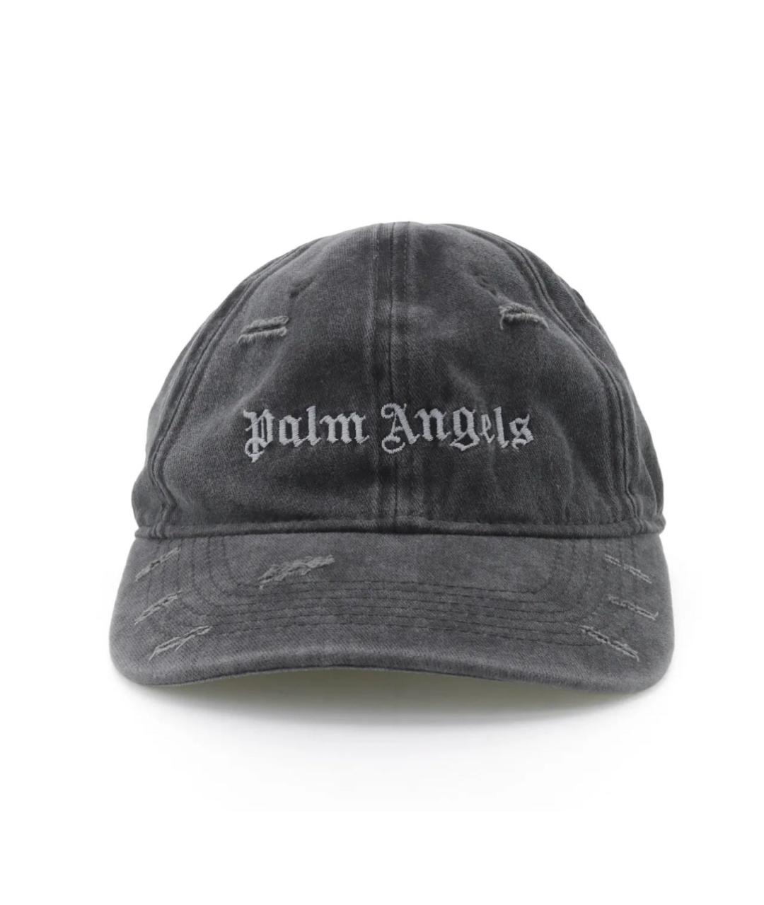 PALM ANGELS Антрацитовая хлопковая кепка, фото 7