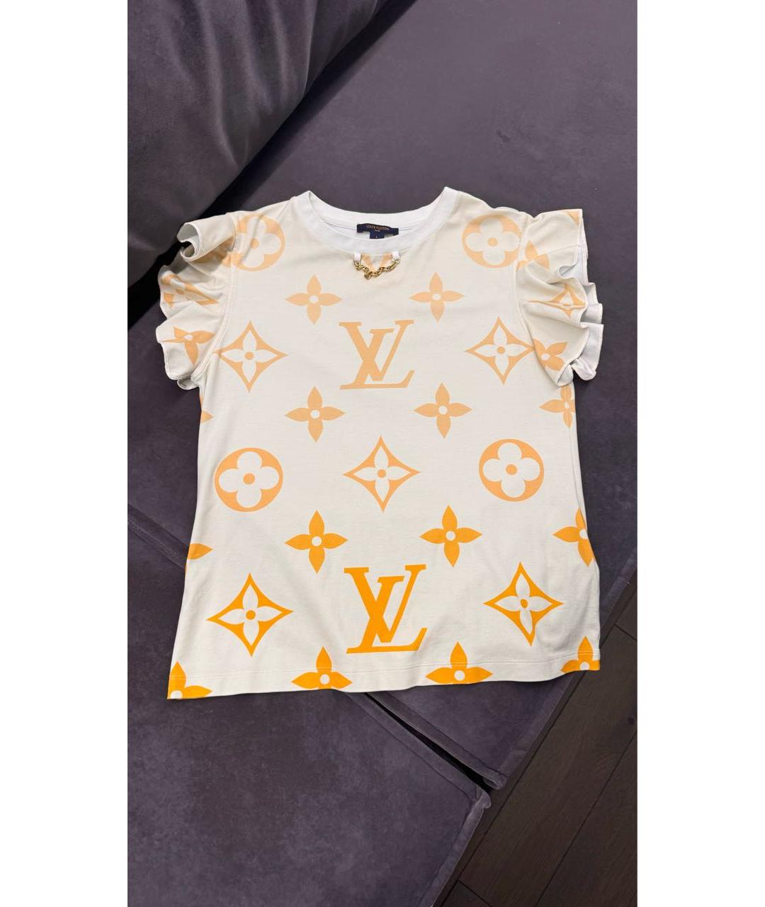 LOUIS VUITTON Желтая хлопковая футболка, фото 3