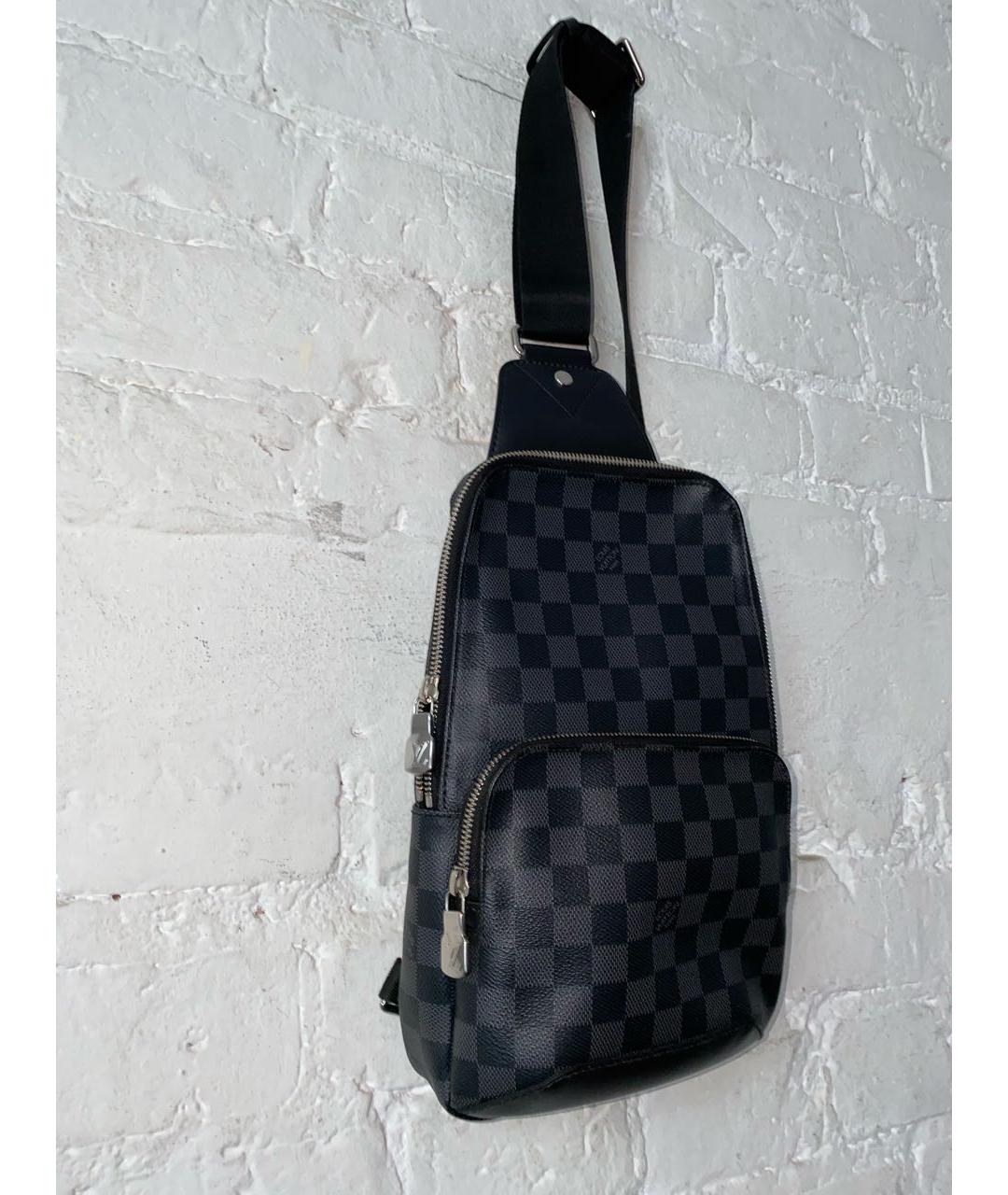 LOUIS VUITTON Серая кожаная сумка на плечо, фото 6