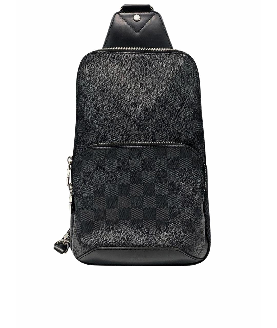 LOUIS VUITTON Серая кожаная сумка на плечо, фото 1