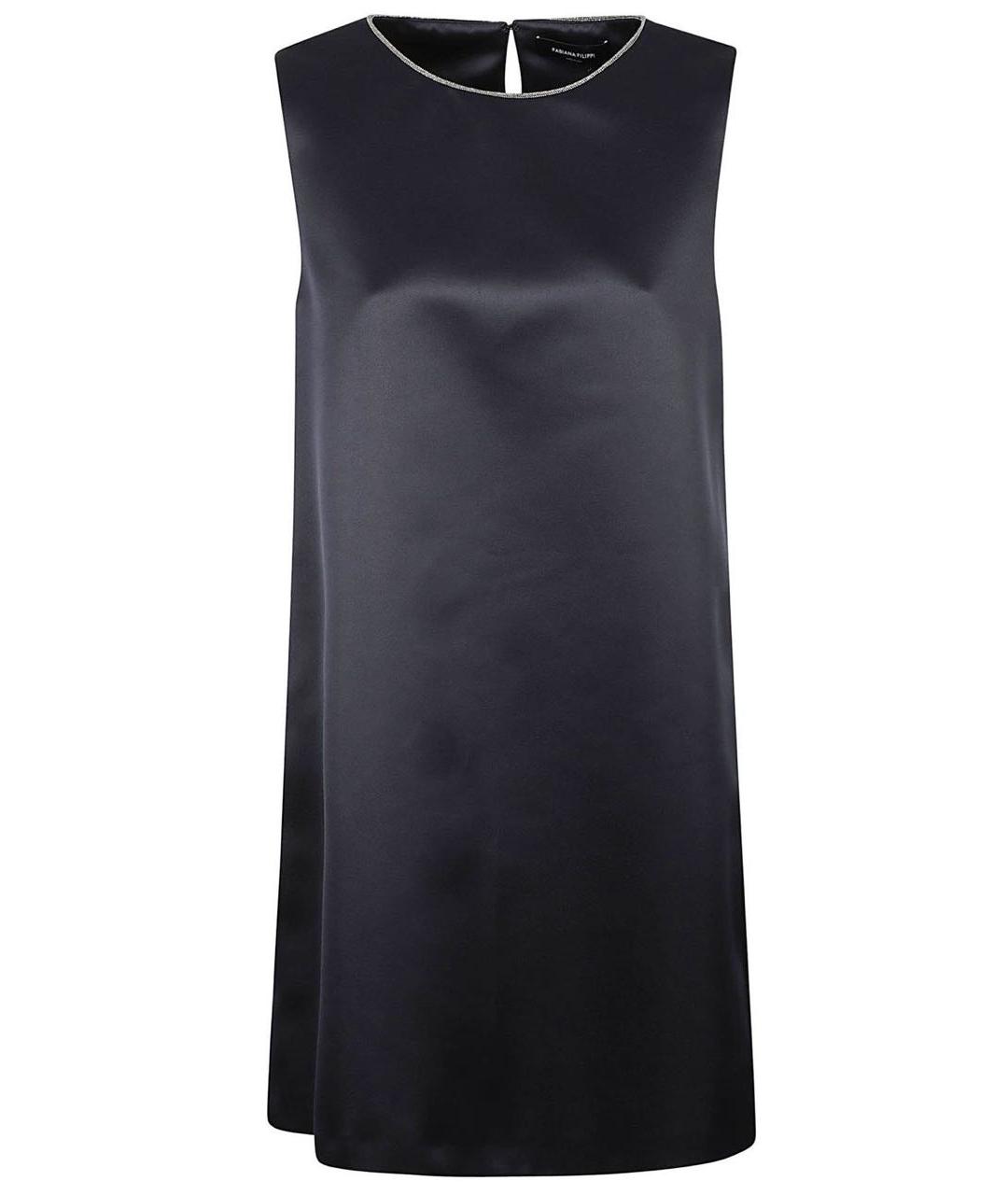 FABIANA FILIPPI Черное вискозное повседневное платье, фото 1