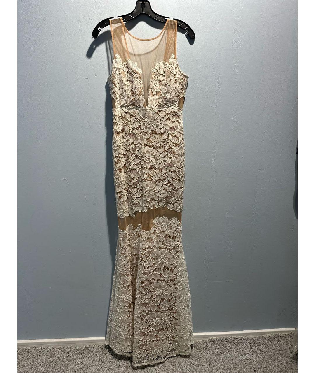 BCBG MAXAZRIA Бежевое полиэстеровое вечернее платье, фото 6