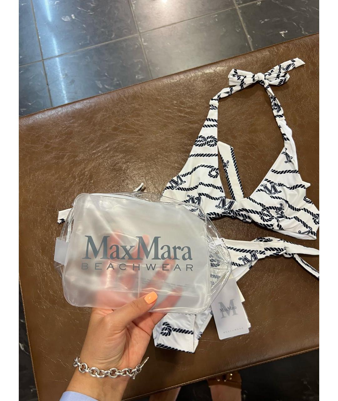 MAX MARA Белый полиамидовый купальник, фото 8