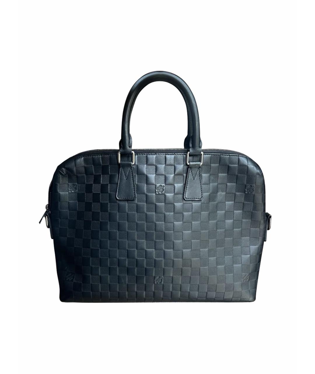 LOUIS VUITTON Черный кожаный портфель, фото 1