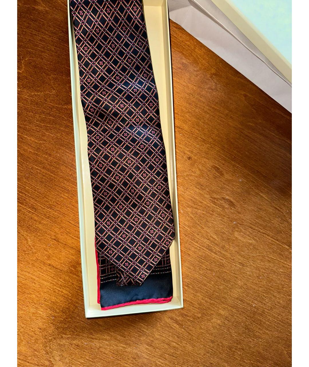 BRIONI Черный шелковый галстук, фото 7