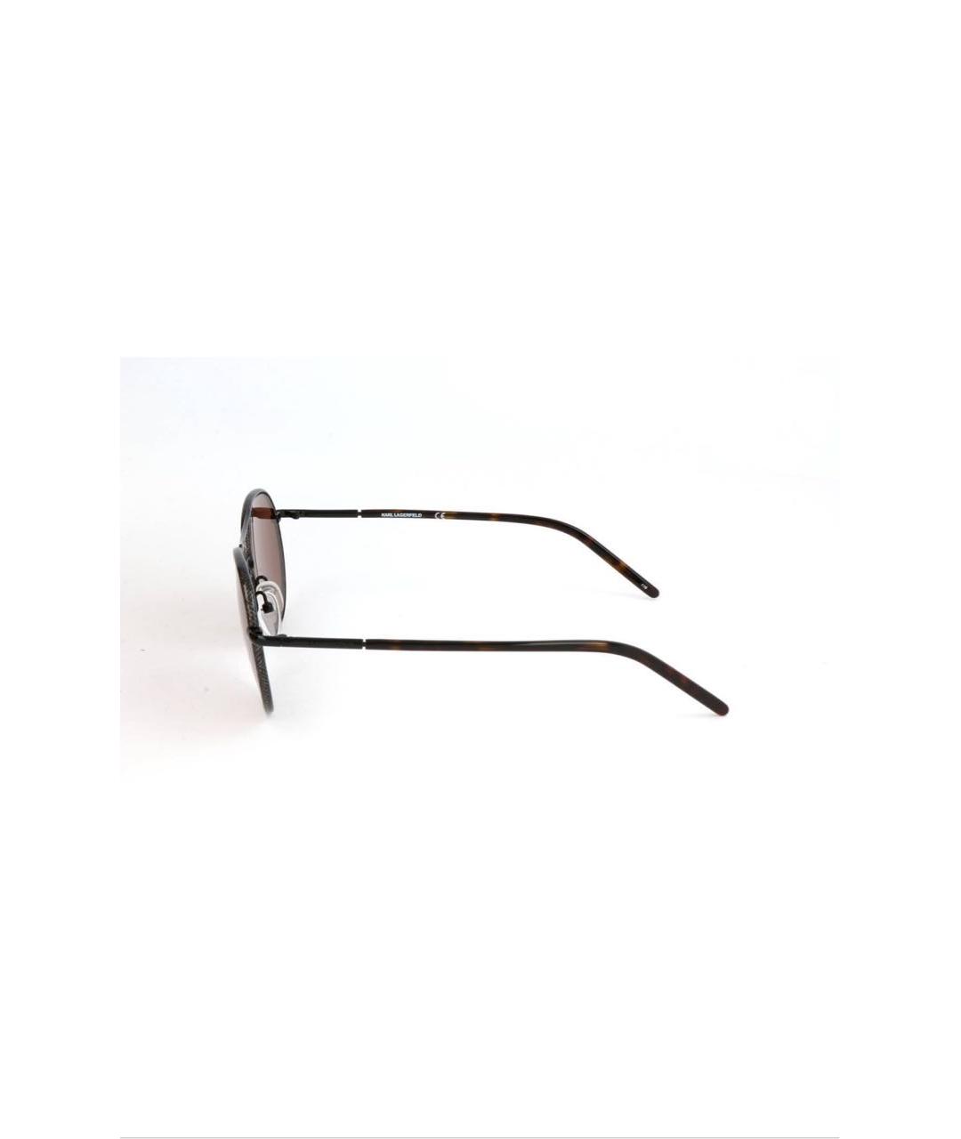 KARL LAGERFELD Коричневые металлические солнцезащитные очки, фото 3
