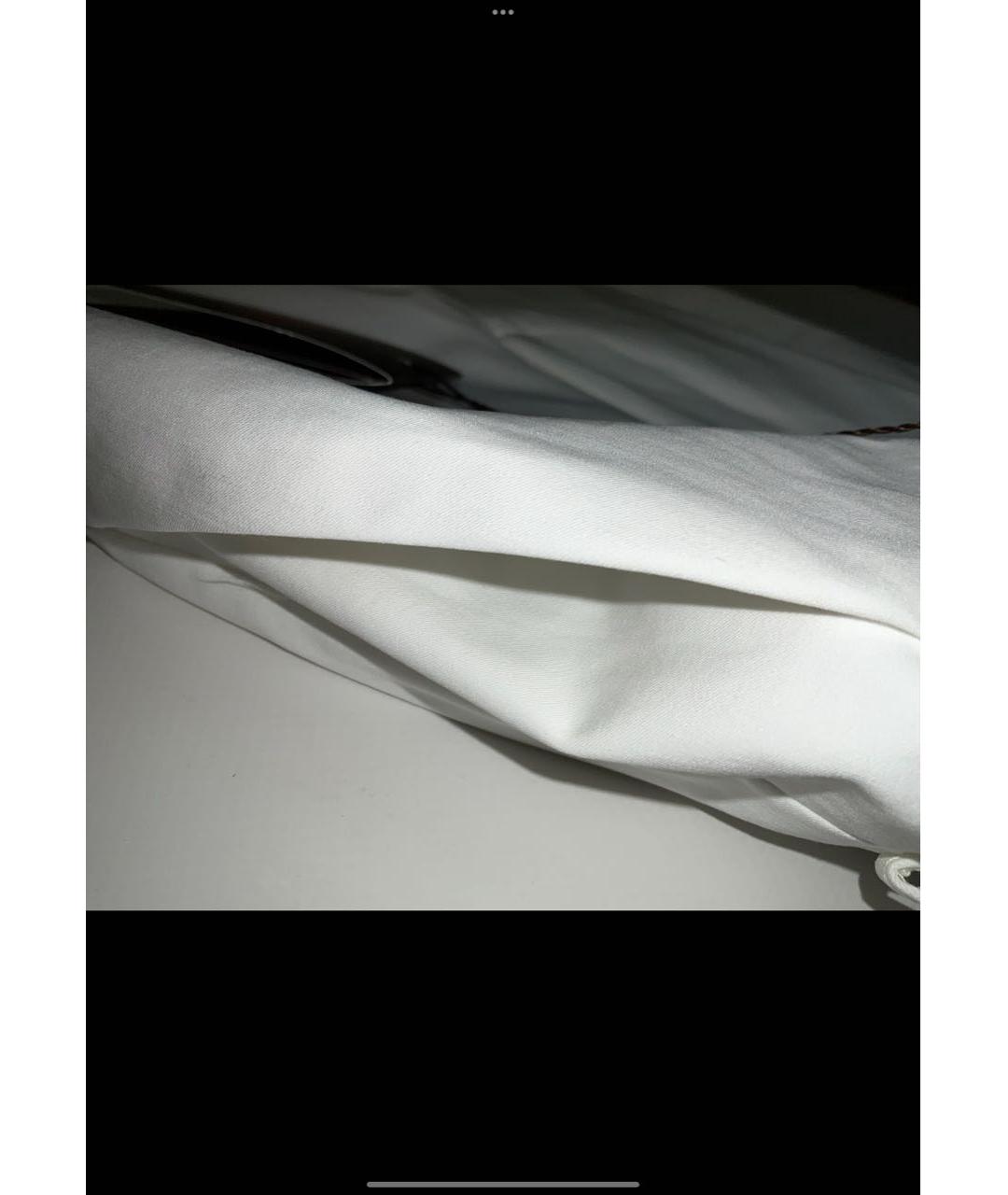 ETRO Белые хлопко-эластановые прямые брюки, фото 2