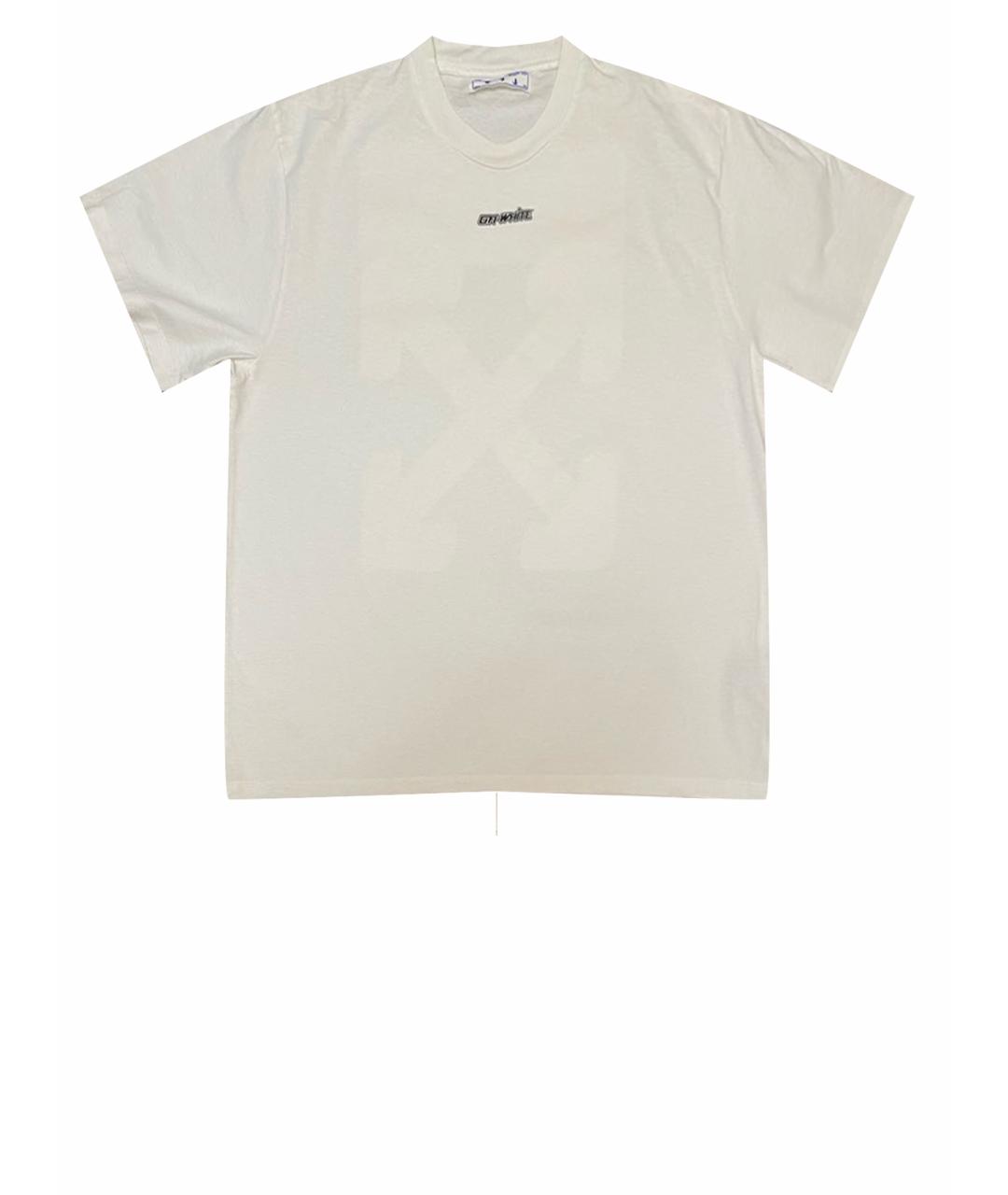 OFF-WHITE Белая хлопковая футболка, фото 1