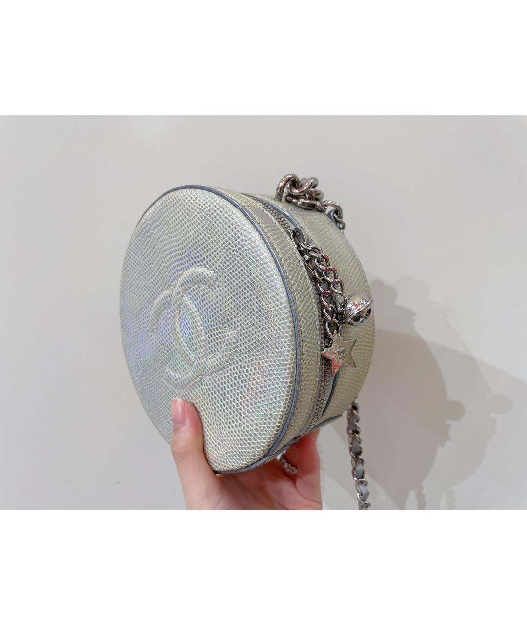 CHANEL Белая кожаная сумка через плечо, фото 7