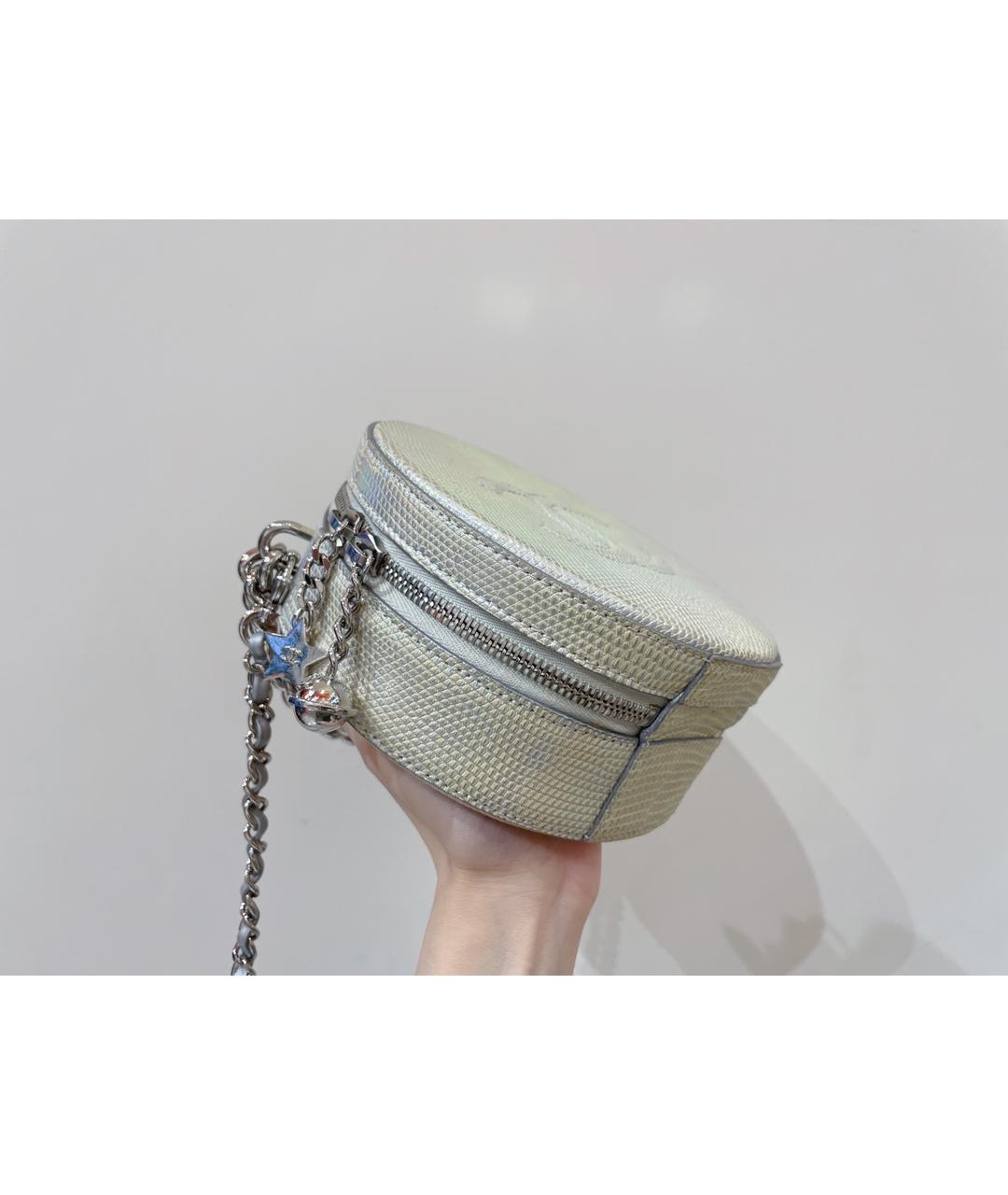 CHANEL Белая кожаная сумка через плечо, фото 6