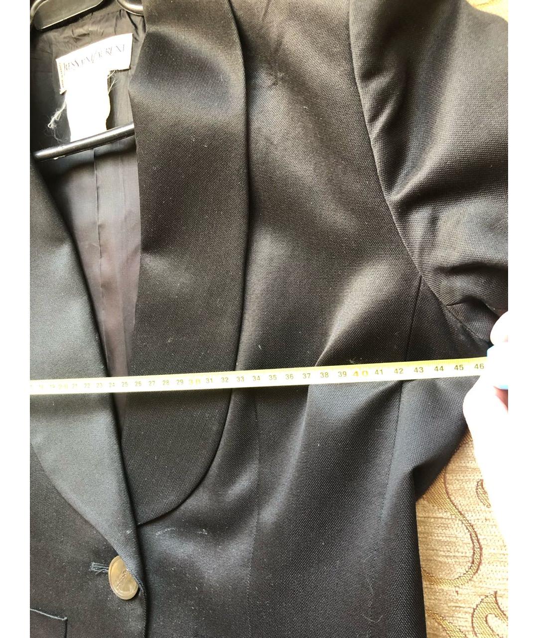 SAINT LAURENT Черный ацетатный жакет/пиджак, фото 8