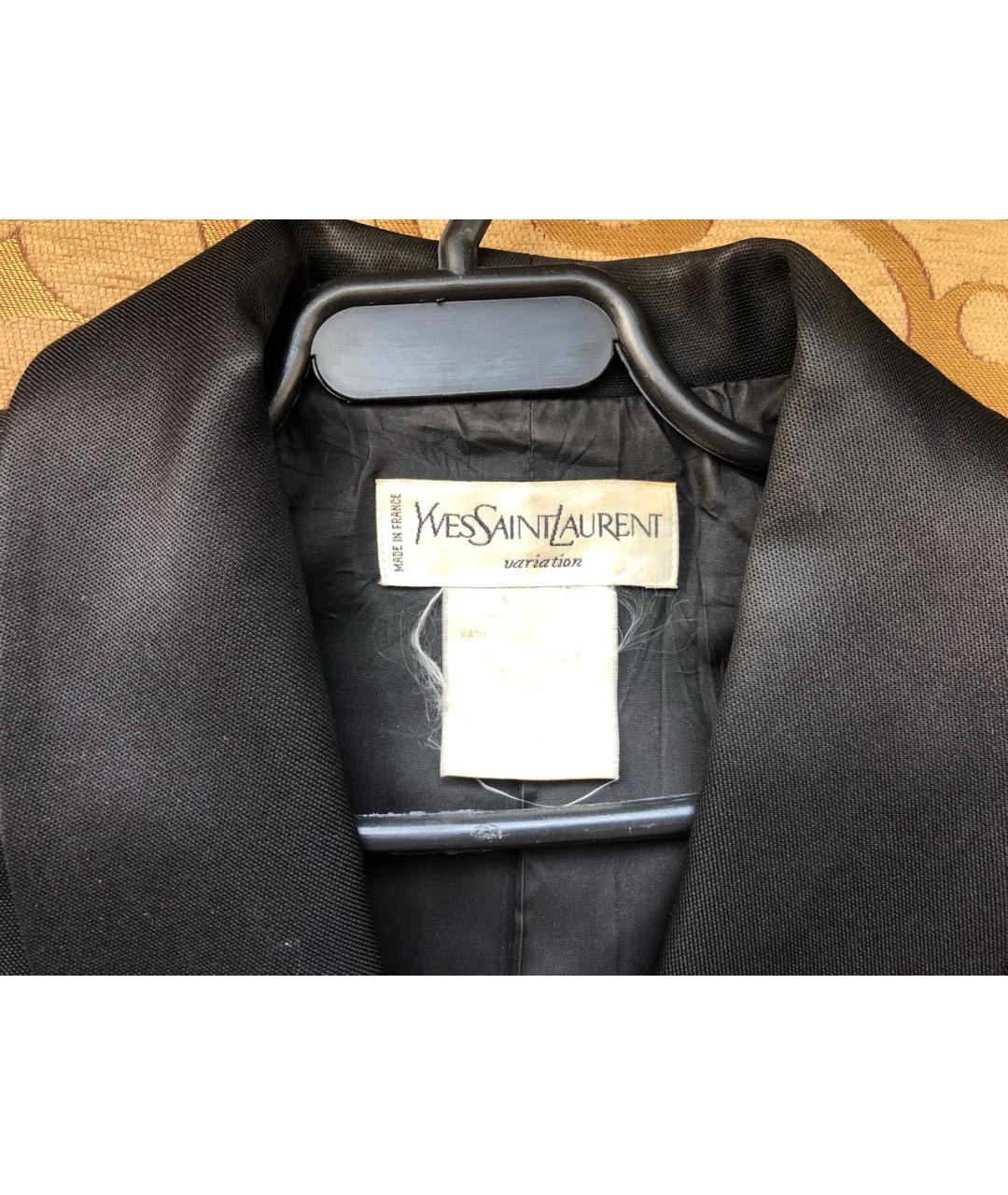 SAINT LAURENT Черный ацетатный жакет/пиджак, фото 3