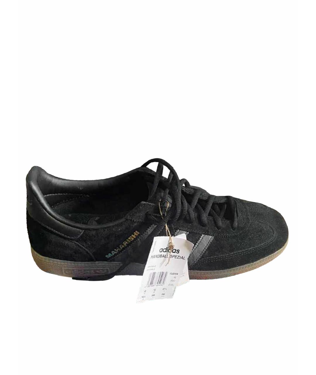 ADIDAS Черные замшевые низкие кроссовки / кеды, фото 1