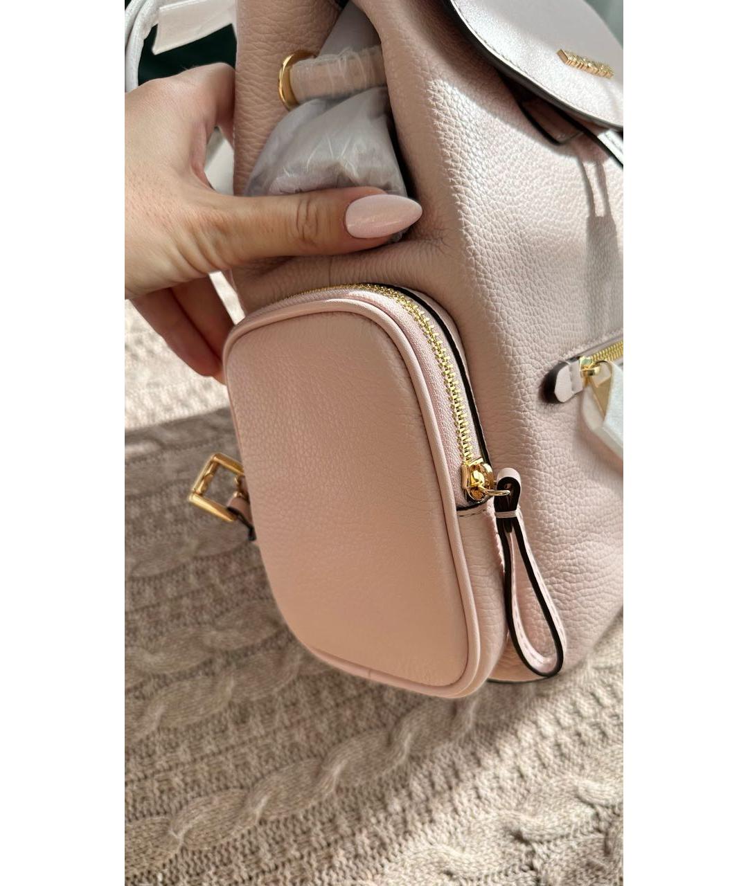 MICHAEL KORS Розовый кожаный рюкзак, фото 7