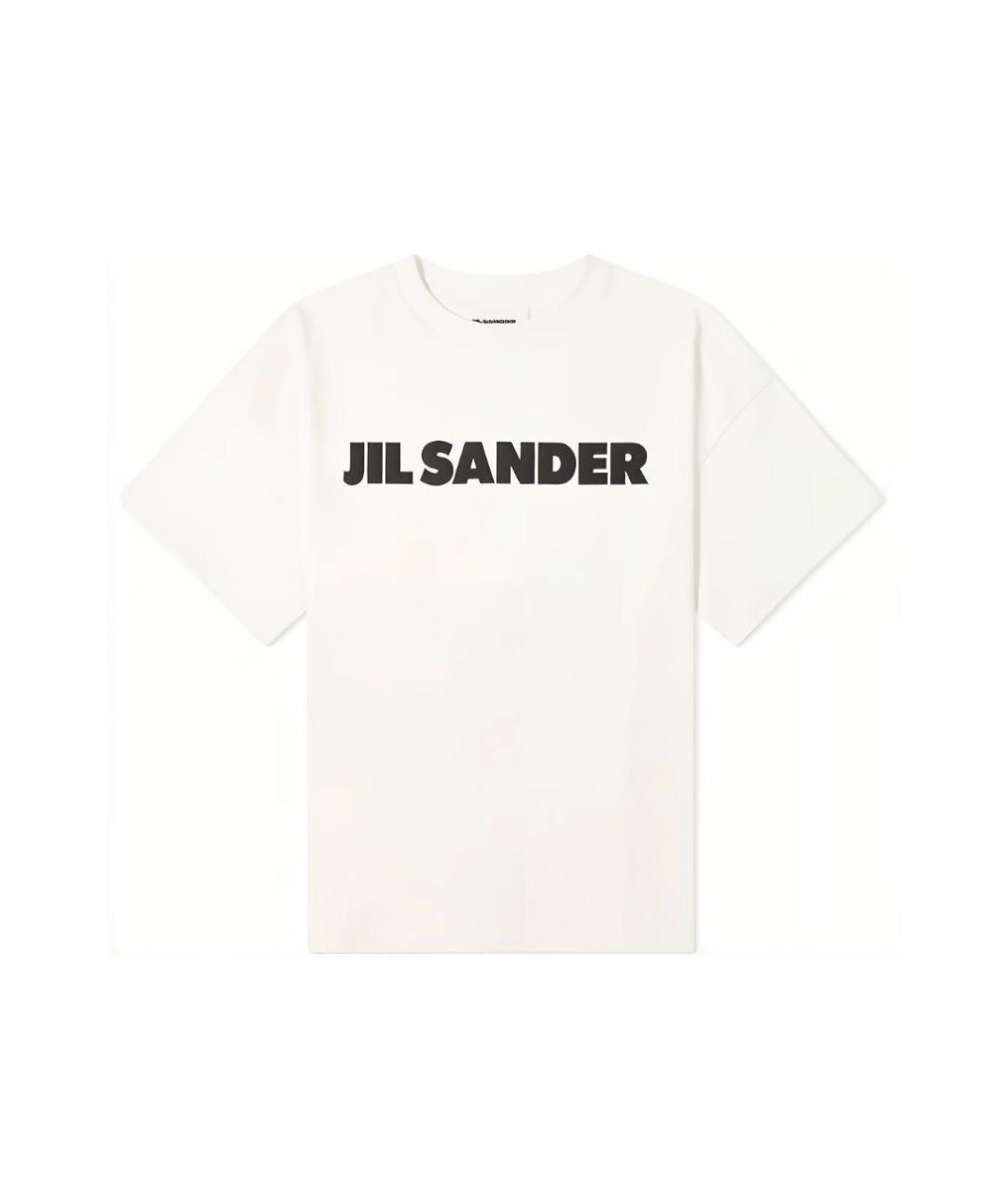 JIL SANDER Белая хлопковая футболка, фото 1