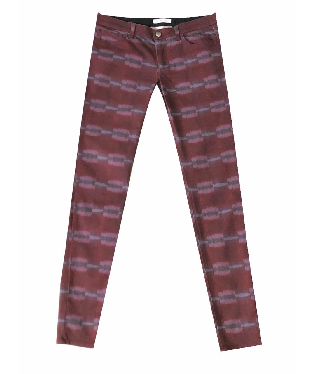 SEE BY CHLOE Бордовые хлопко-эластановые джинсы слим, фото 1