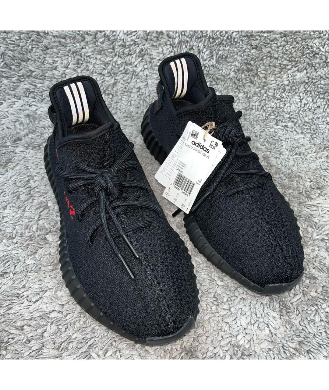 ADIDAS YEEZY Черные текстильные низкие кроссовки / кеды, фото 8