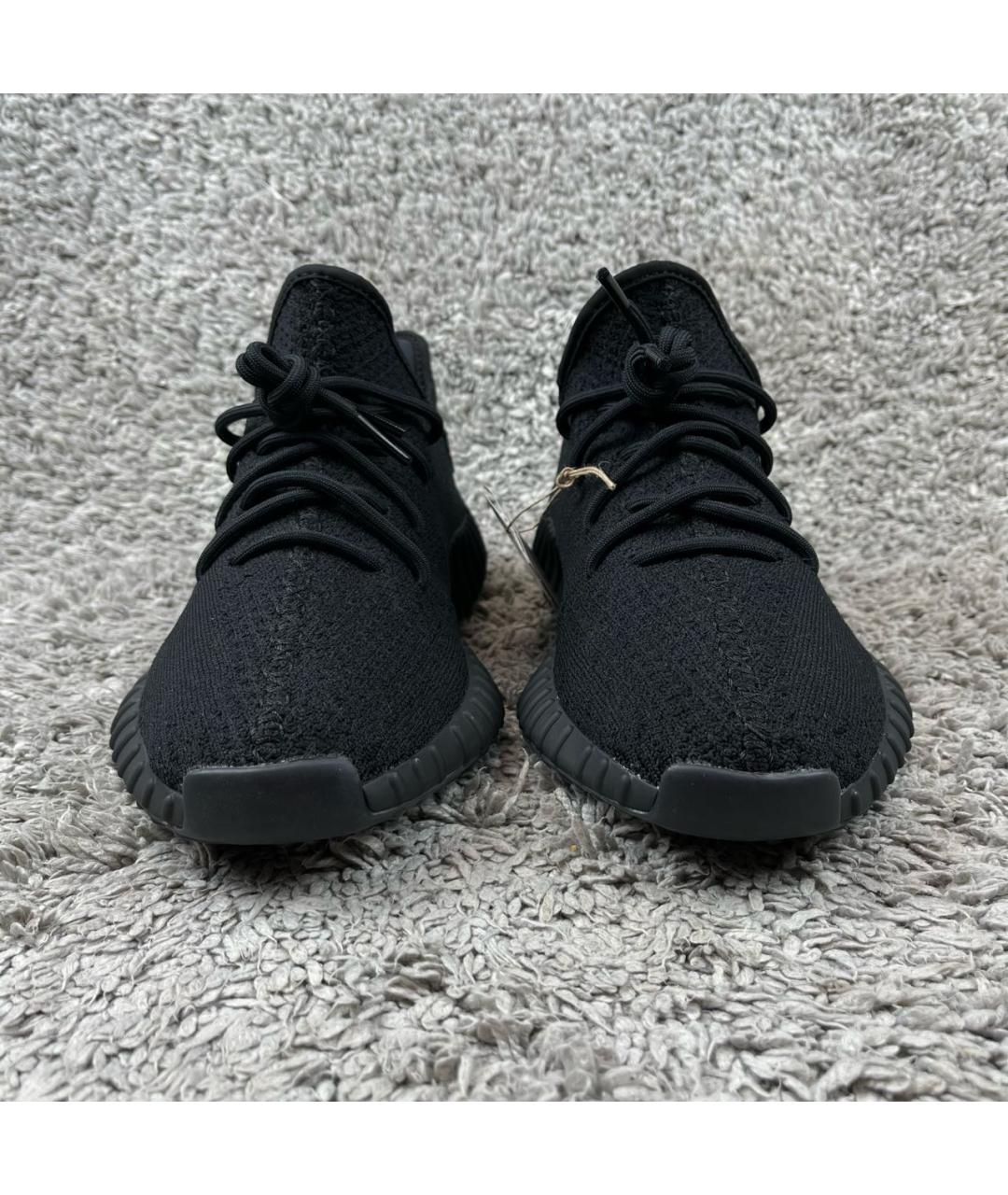 ADIDAS YEEZY Черные текстильные низкие кроссовки / кеды, фото 2