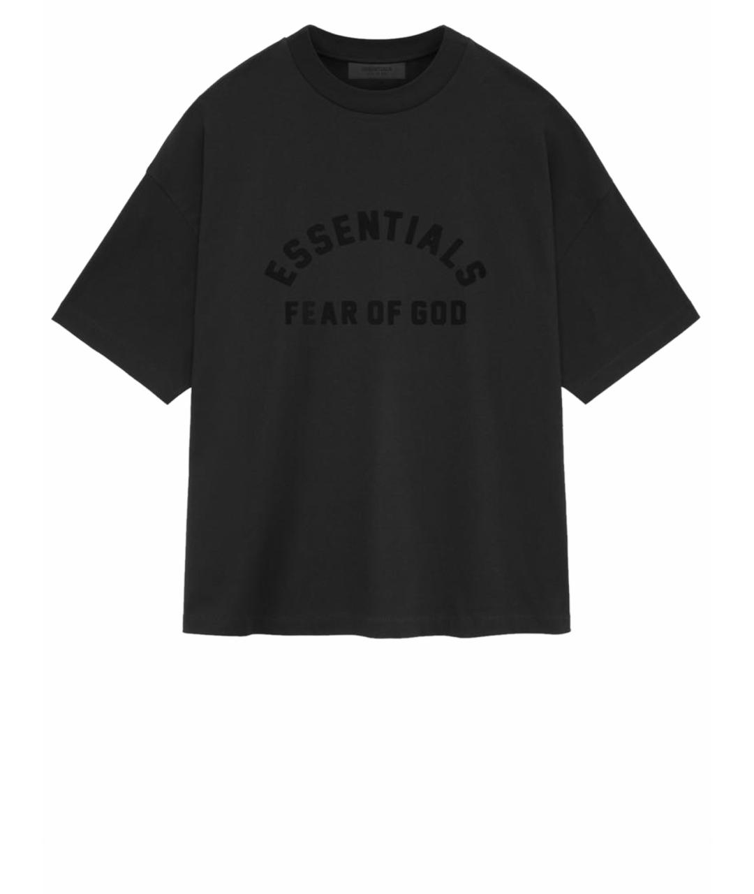 FEAR OF GOD ESSENTIALS Черная хлопковая футболка, фото 1
