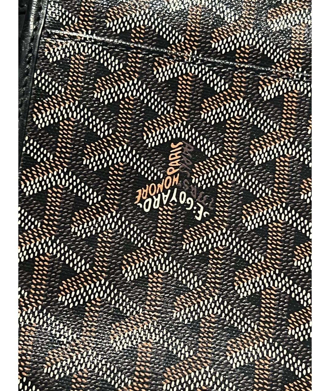 GOYARD Черная кожаная сумка на плечо, фото 4