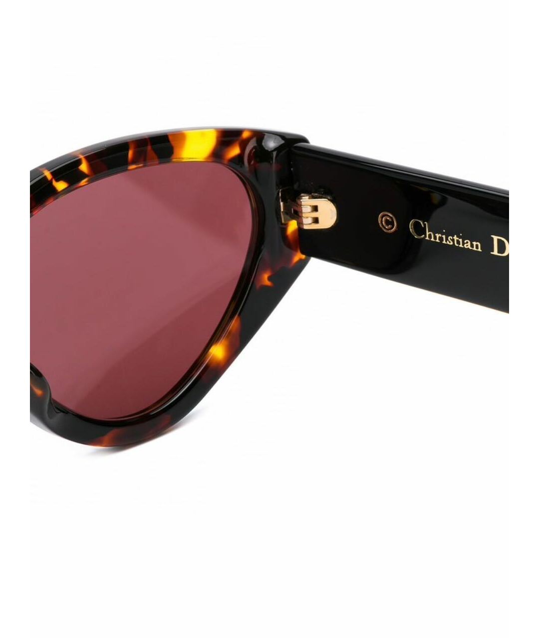 CHRISTIAN DIOR PRE-OWNED Коричневые пластиковые солнцезащитные очки, фото 3