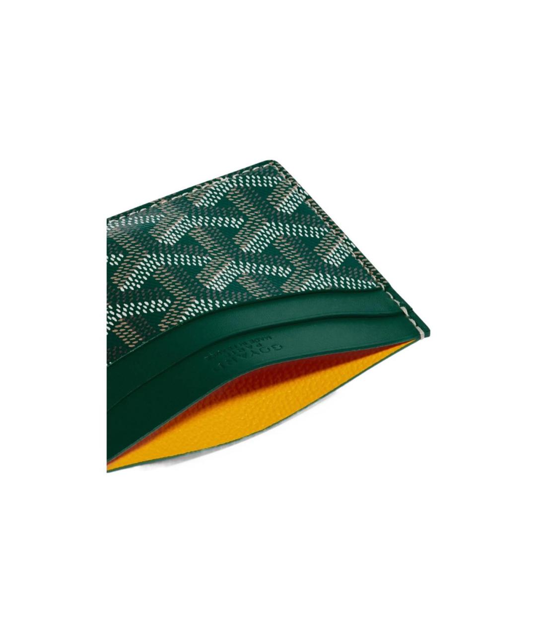 GOYARD Зеленый кожаный кардхолдер, фото 2