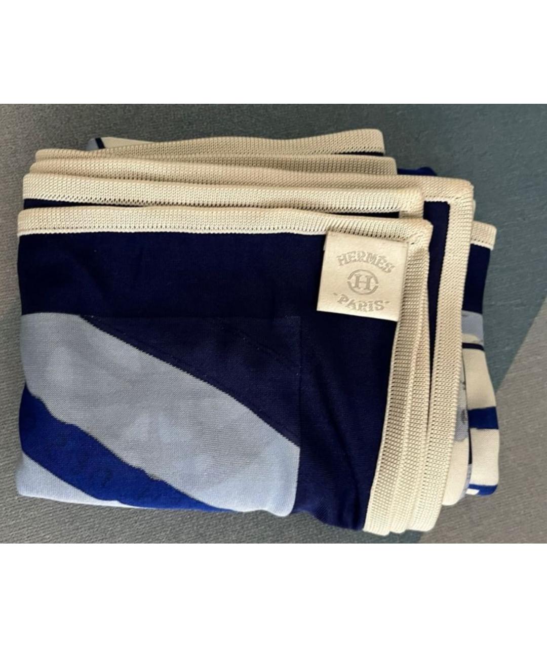 HERMES Мульти шелковый платок, фото 5