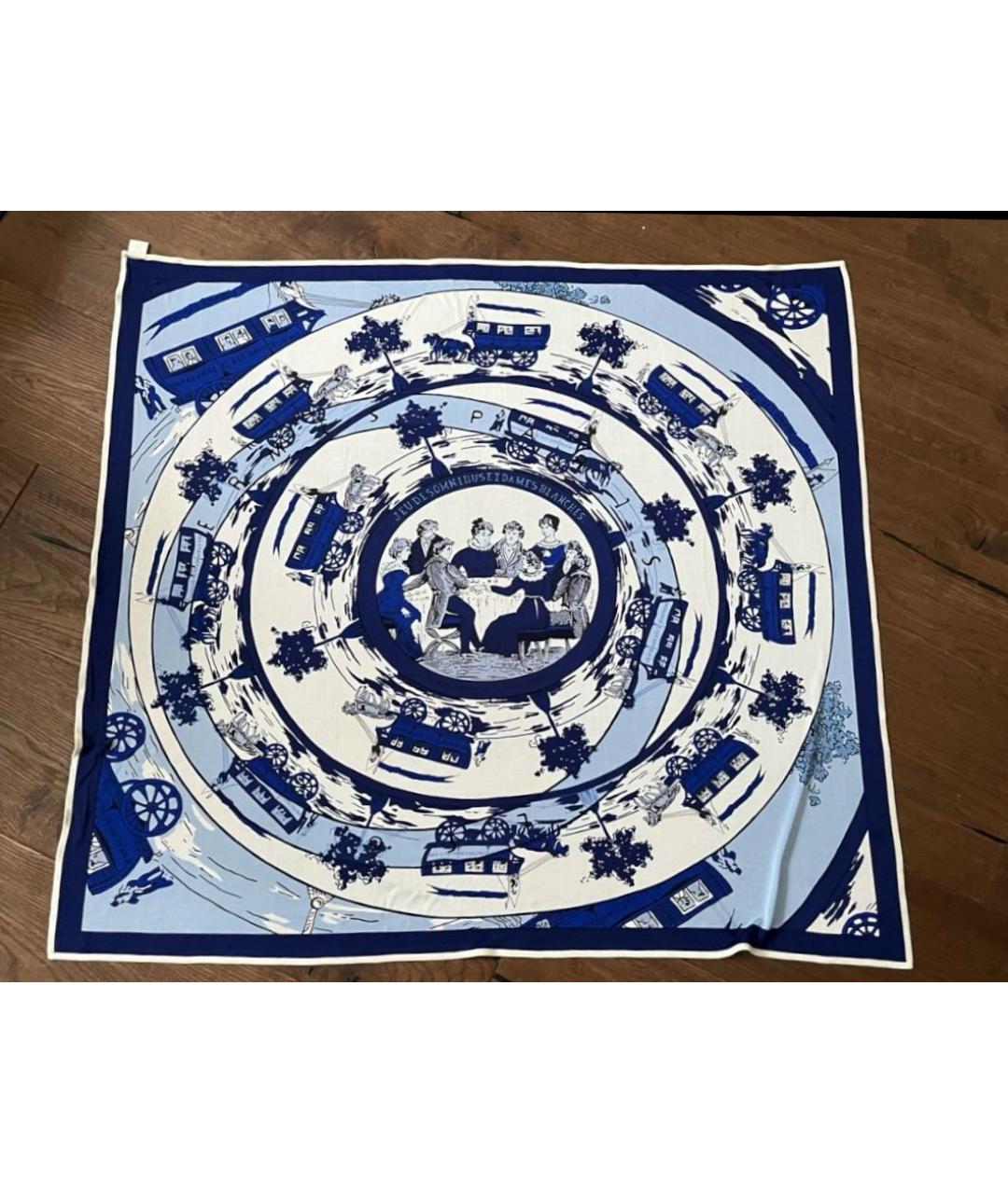 HERMES Мульти шелковый платок, фото 9