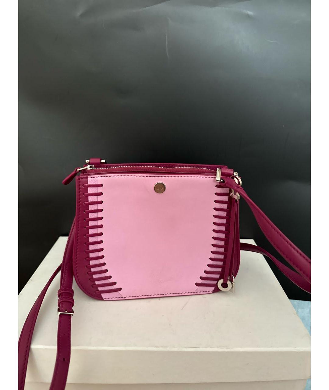 LORO PIANA Розовая кожаная сумка через плечо, фото 9