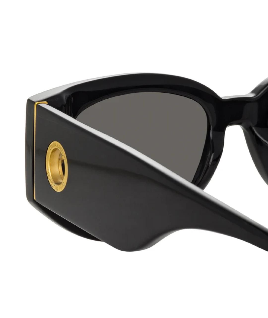LINDA FARROW Черные солнцезащитные очки, фото 4