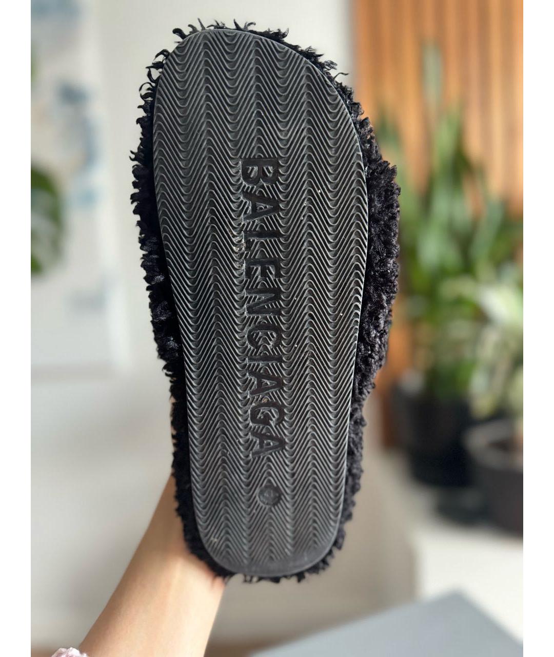 BALENCIAGA Черные шлепанцы, фото 6