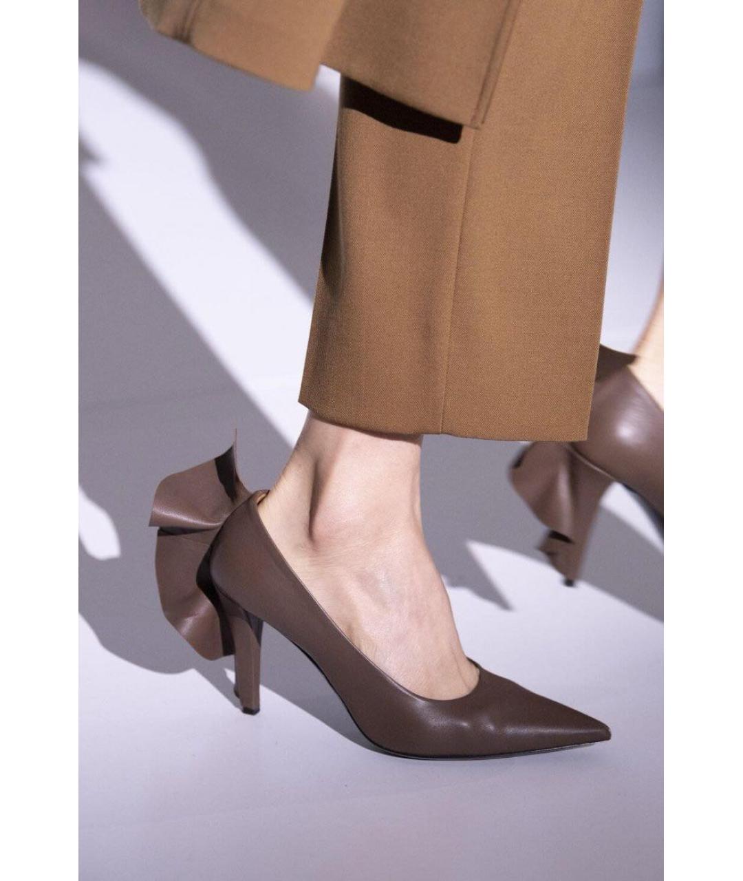 MAX MARA Коричневые кожаные туфли, фото 4