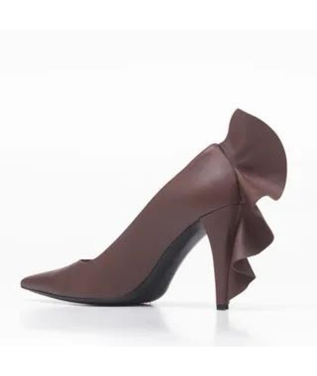 MAX MARA Коричневые кожаные туфли, фото 2