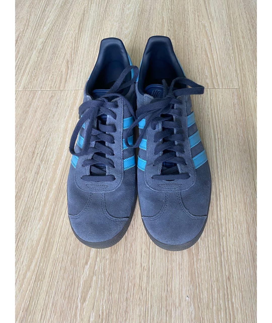ADIDAS Темно-синие замшевые низкие кроссовки / кеды, фото 2