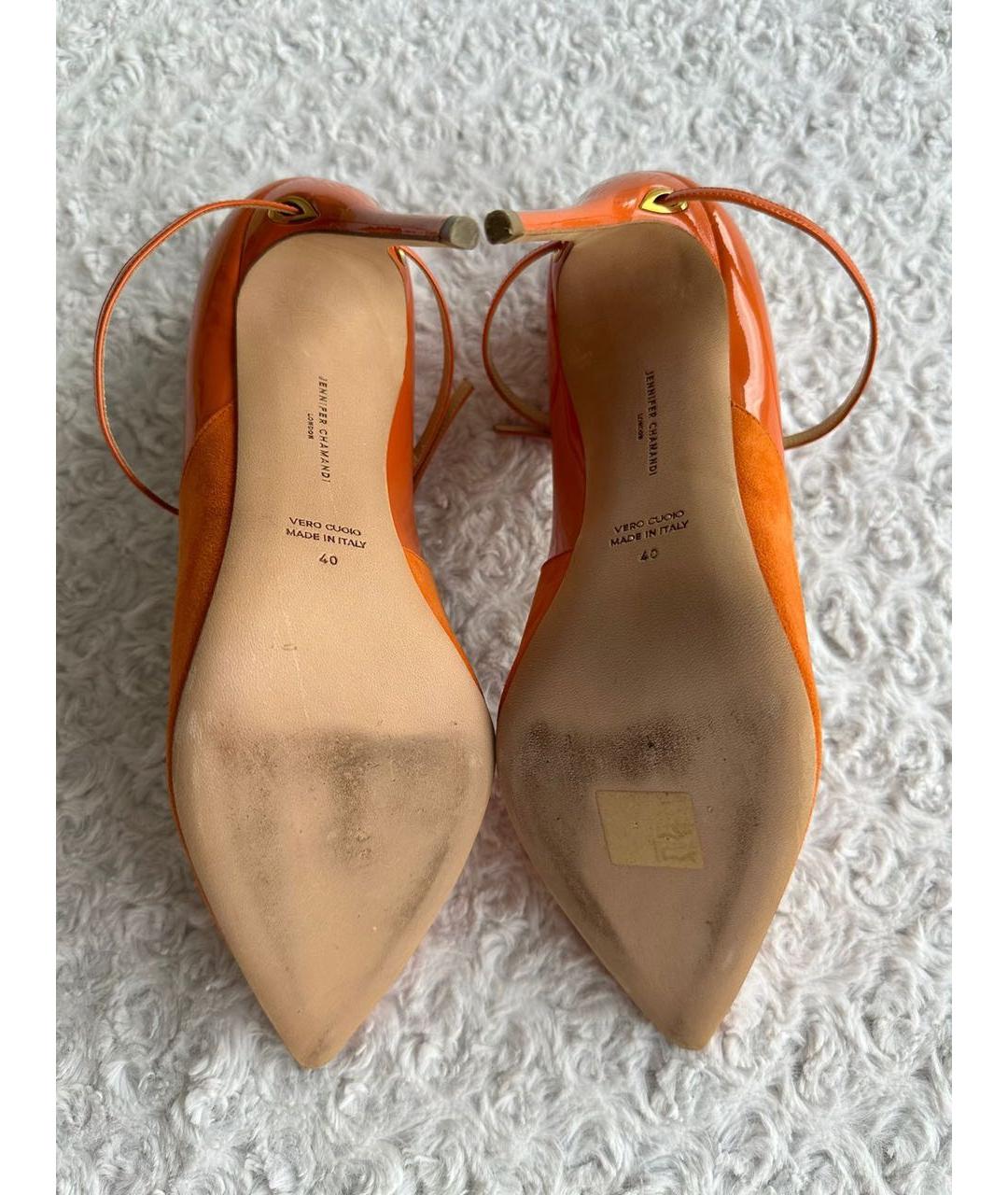 JENNIFER CHAMANDI Оранжевое замшевые туфли, фото 5