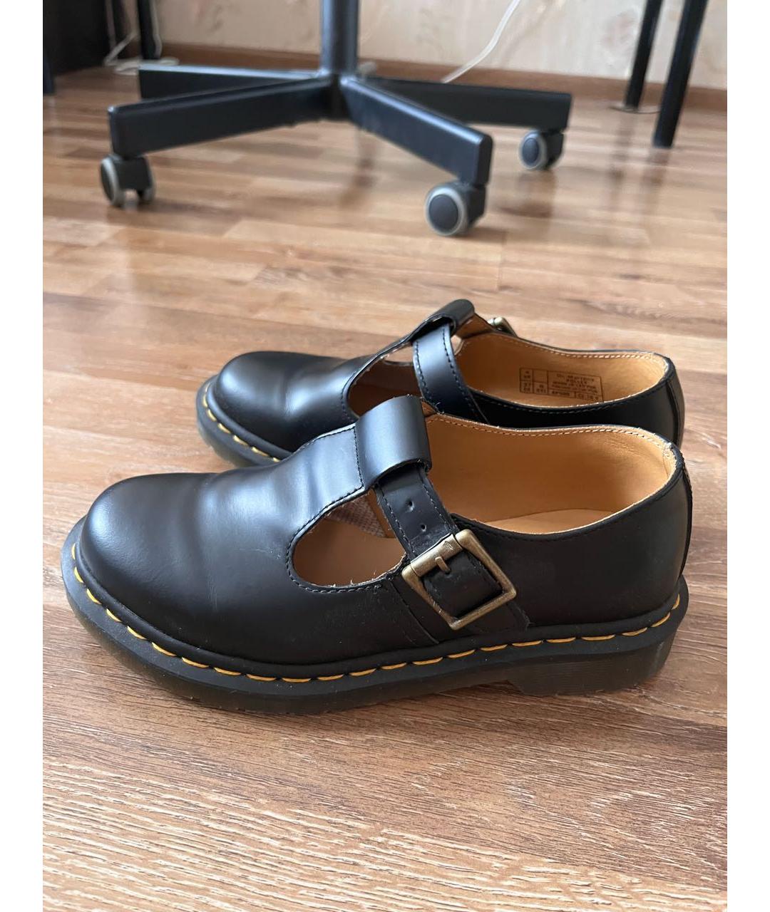 DR. MARTENS Черные кожаные туфли, фото 9