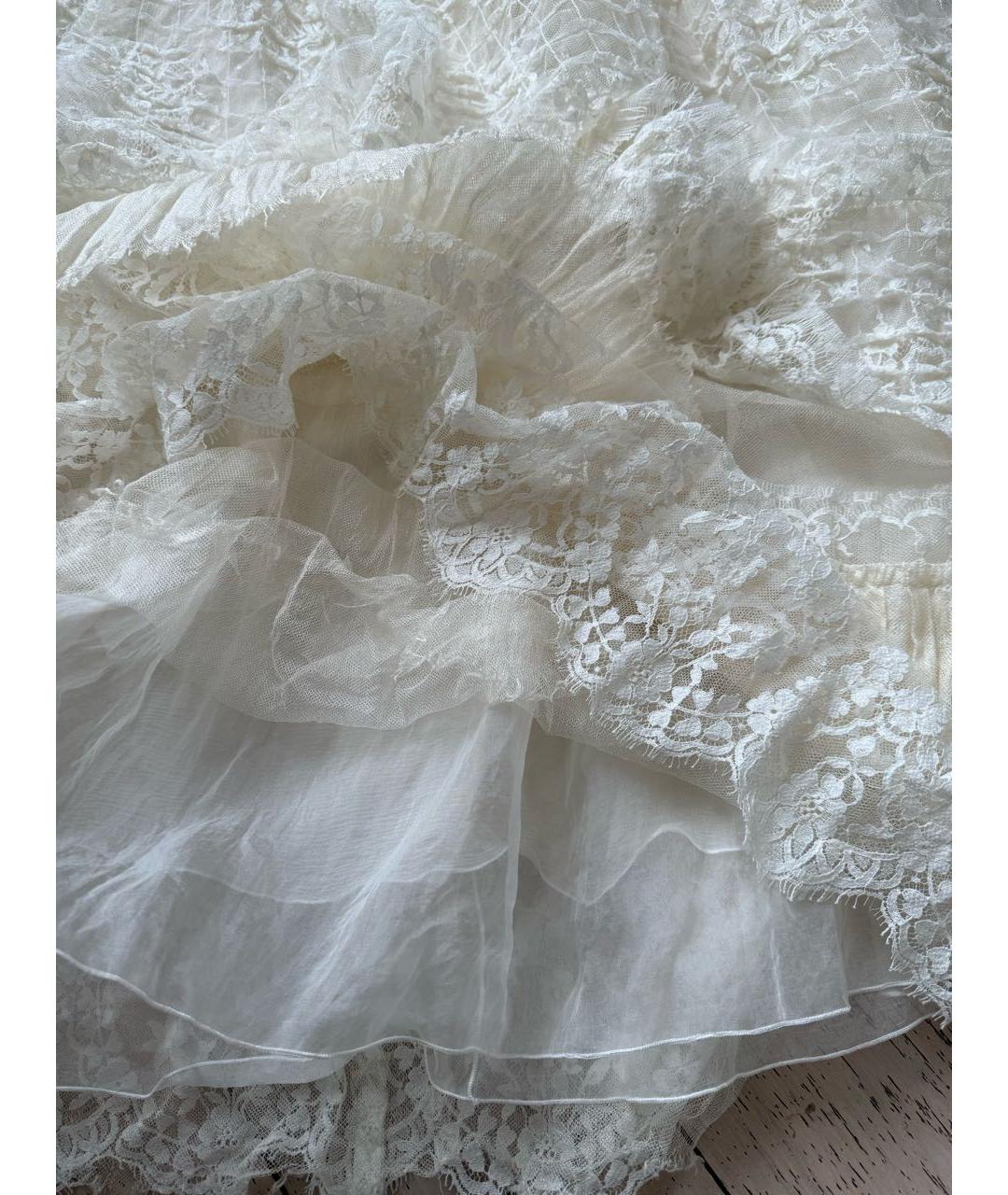 CHANEL Бежевое кружевное коктейльное платье, фото 3